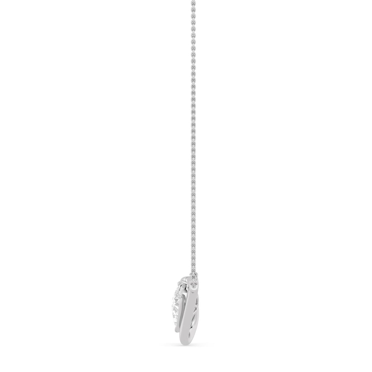 White Gold / 2.57ct Lab Grown Diamond Bezel Necklace