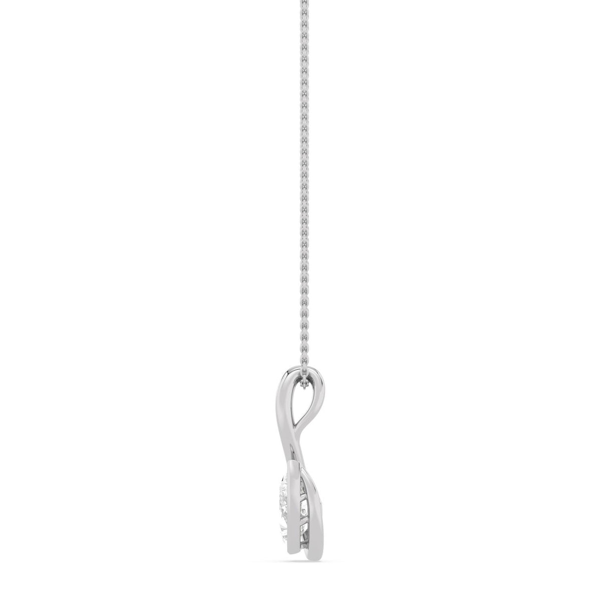 White Gold / 1.50ct Lab Grown Diamond Bezel Necklace