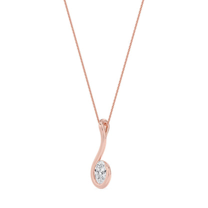 Rose Gold / 1.50ct Lab Grown Diamond Bezel Necklace