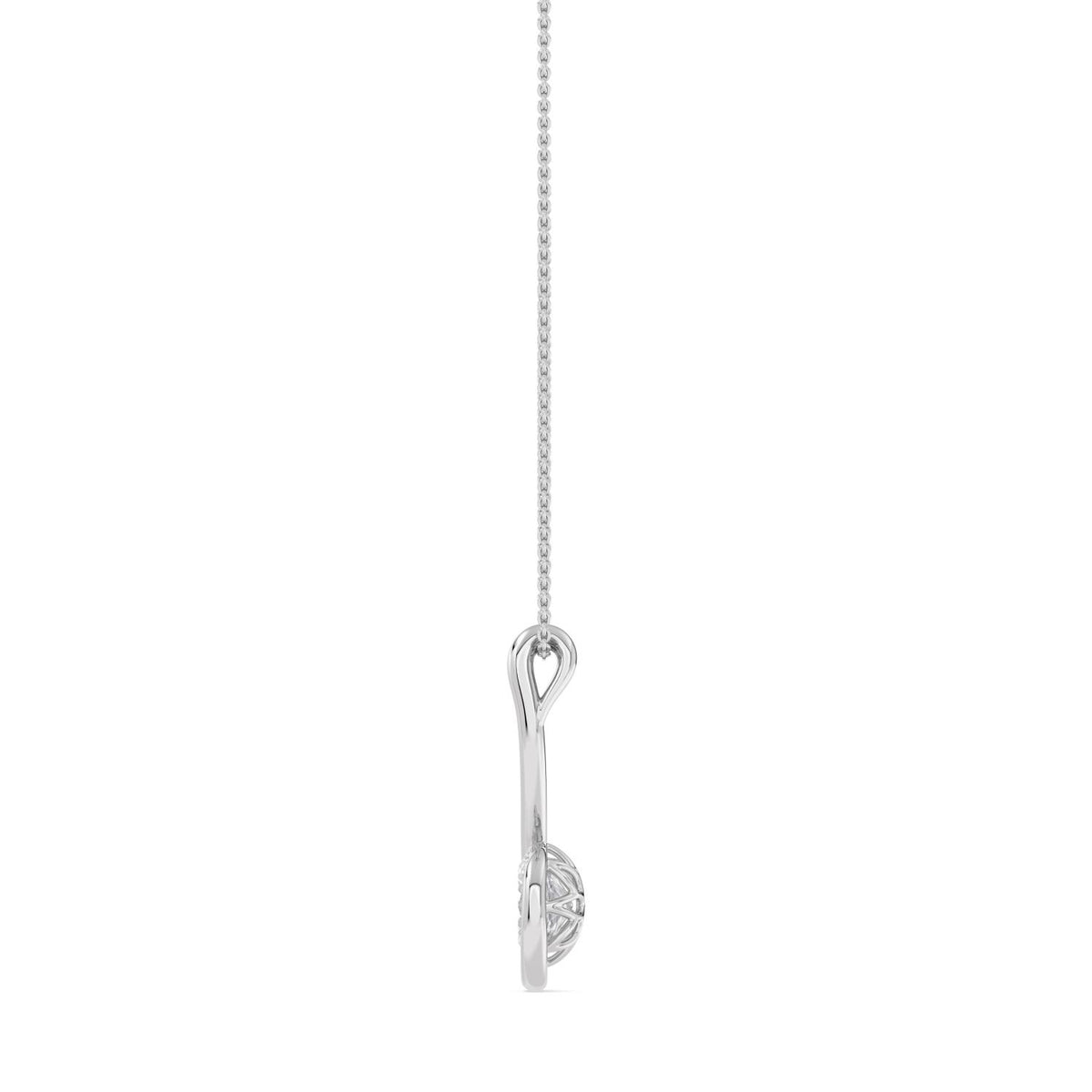 White Gold / 1.50ct Lab Grown Diamond Bezel Necklace