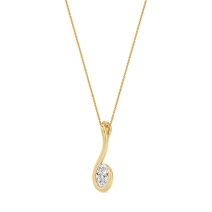 Yellow Gold / 1.50ct Lab Grown Diamond Bezel Necklace