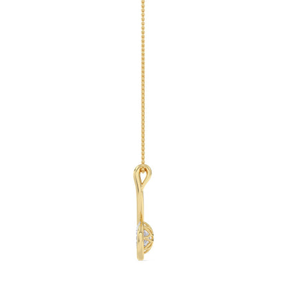 Yellow Gold / 1.50ct Lab Grown Diamond Bezel Necklace