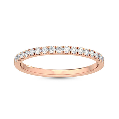 Rose Gold / Iris Prong Wedding Band