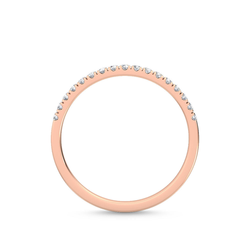 Rose Gold / Iris Prong Wedding Band