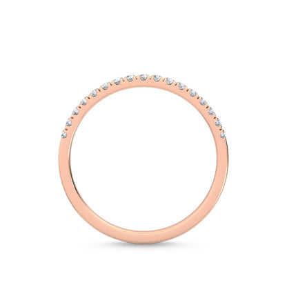 Rose Gold / Iris Prong Wedding Band
