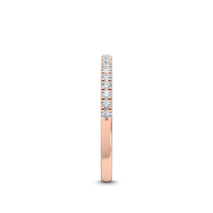 Rose Gold / Iris Prong Wedding Band