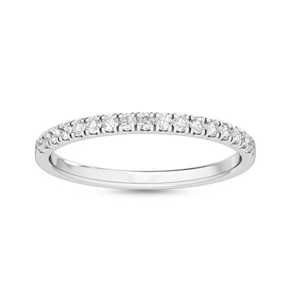 White Gold / Iris Prong Wedding Band