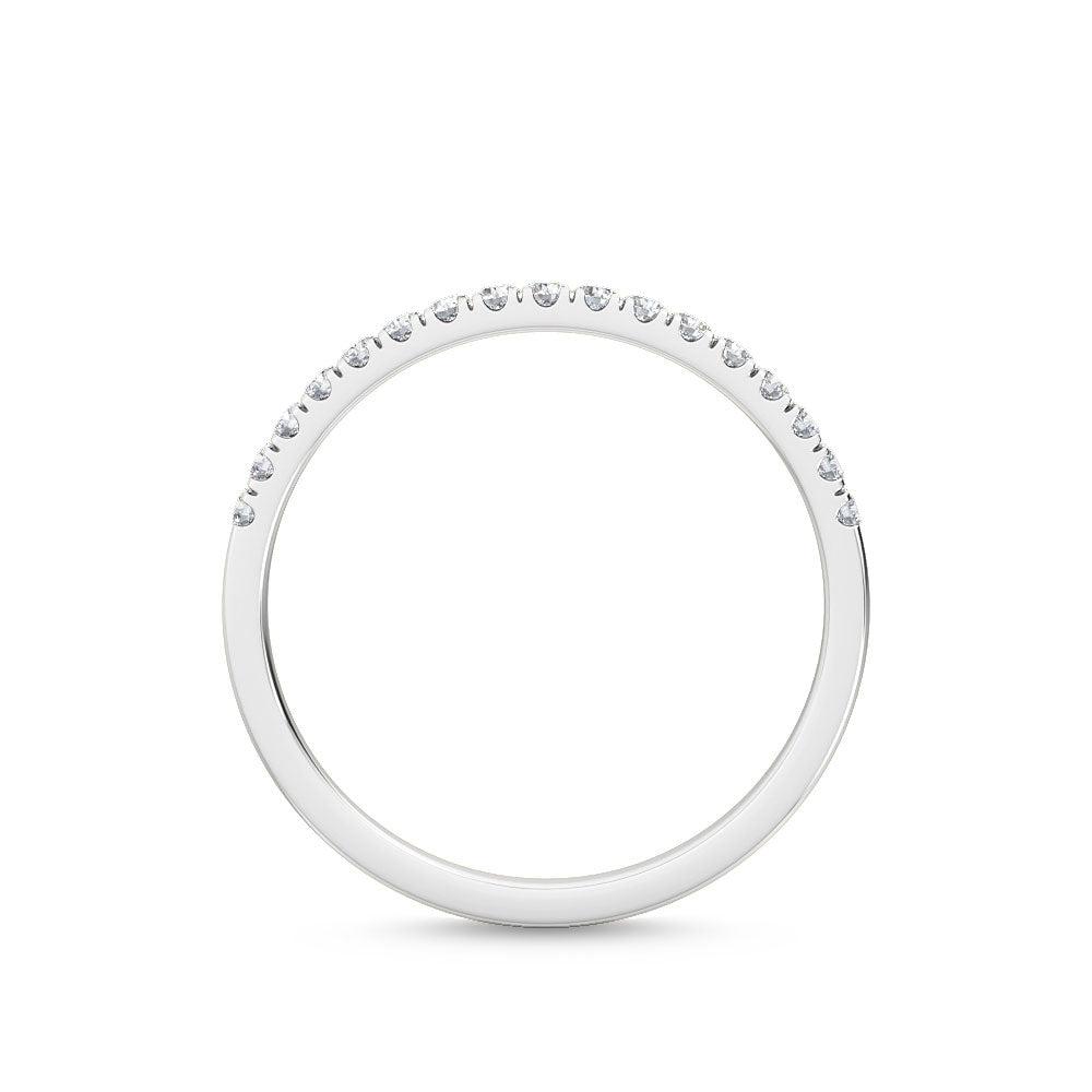 White Gold / Iris Prong Wedding Band