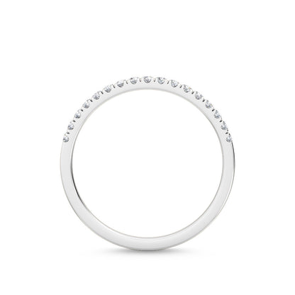 White Gold / Iris Prong Wedding Band