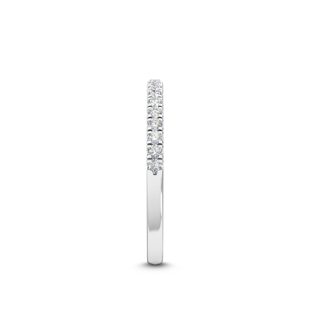 White Gold / Iris Prong Wedding Band