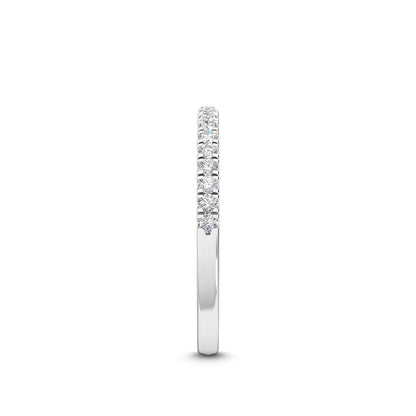 White Gold / Iris Prong Wedding Band
