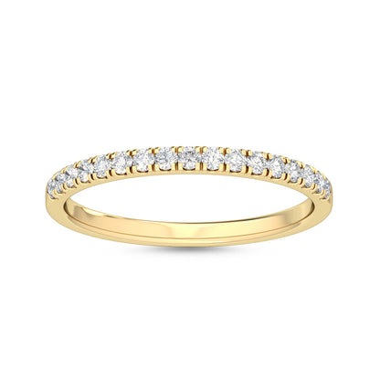 Yellow Gold / Iris Prong Wedding Band