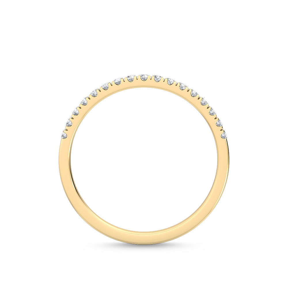 Yellow Gold / Iris Prong Wedding Band