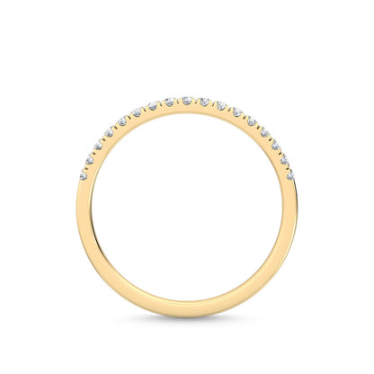 Yellow Gold / Iris Prong Wedding Band