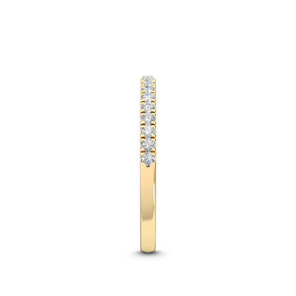 Yellow Gold / Iris Prong Wedding Band