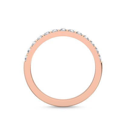 Rose Gold / Perla Prong Wedding Band