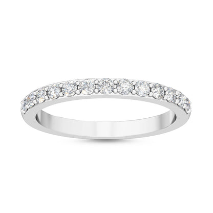 White Gold / Perla Prong Wedding Band