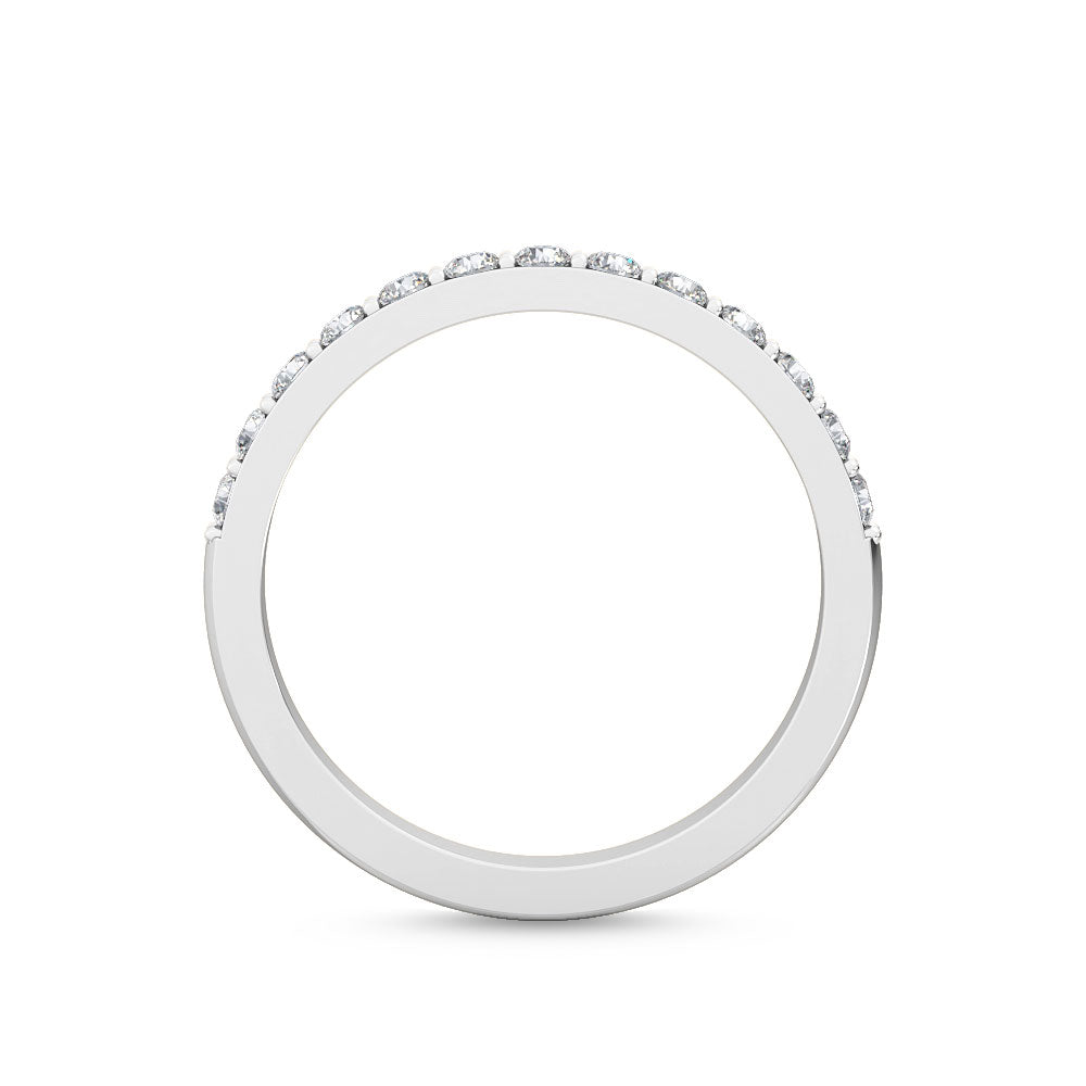 White Gold / Perla Prong Wedding Band