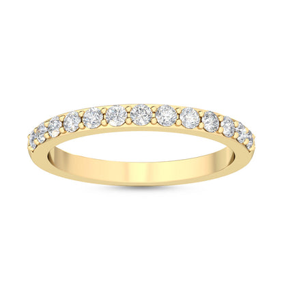 Yellow Gold / Perla Prong Wedding Band