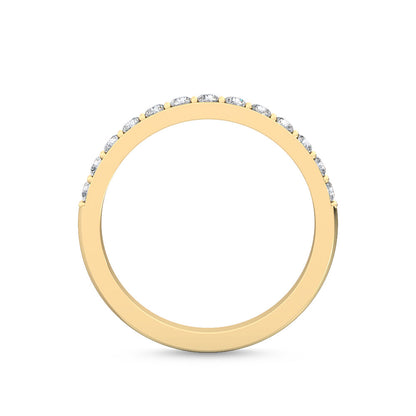Yellow Gold / Perla Prong Wedding Band