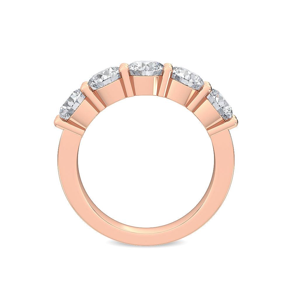 Rose Gold / Vivienne Prong Wedding Band
