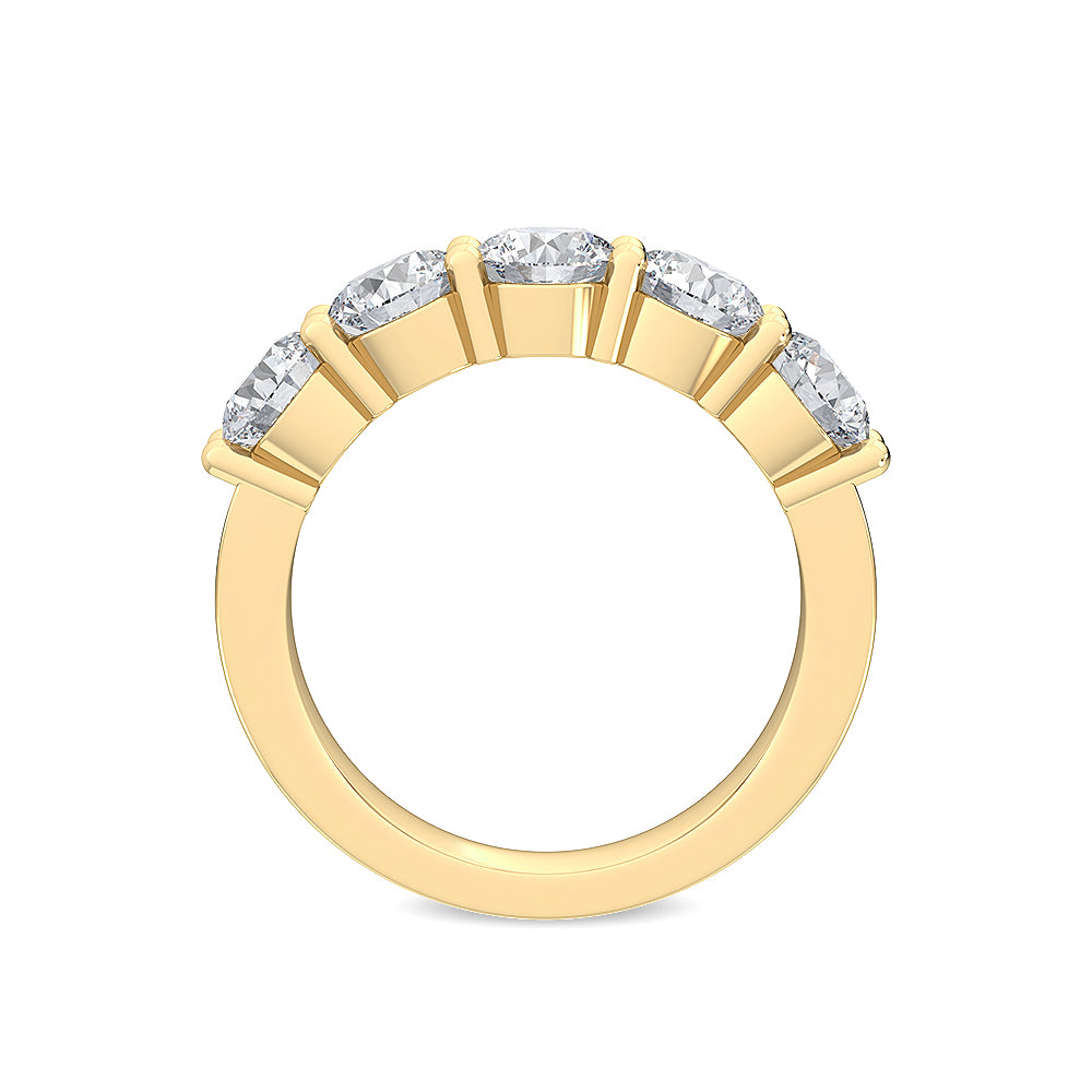 Yellow Gold / Vivienne Prong Wedding Band