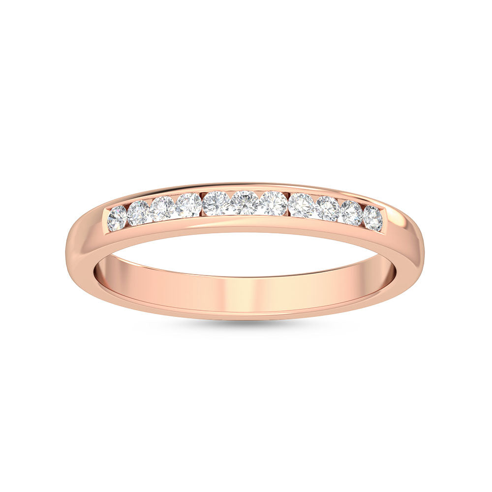 Rose Gold / Nalani Channel Wedding Band