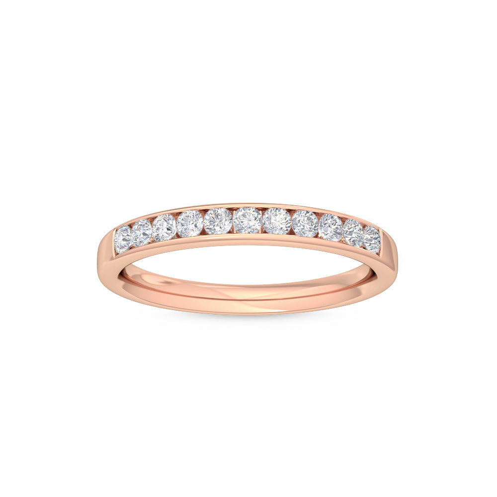Rose Gold / Shanaya Channel Wedding Band