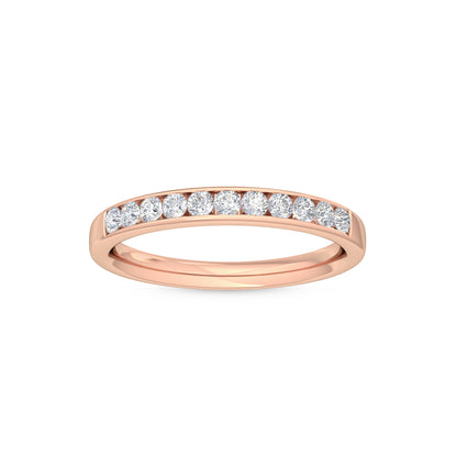 Rose Gold / Shanaya Channel Wedding Band