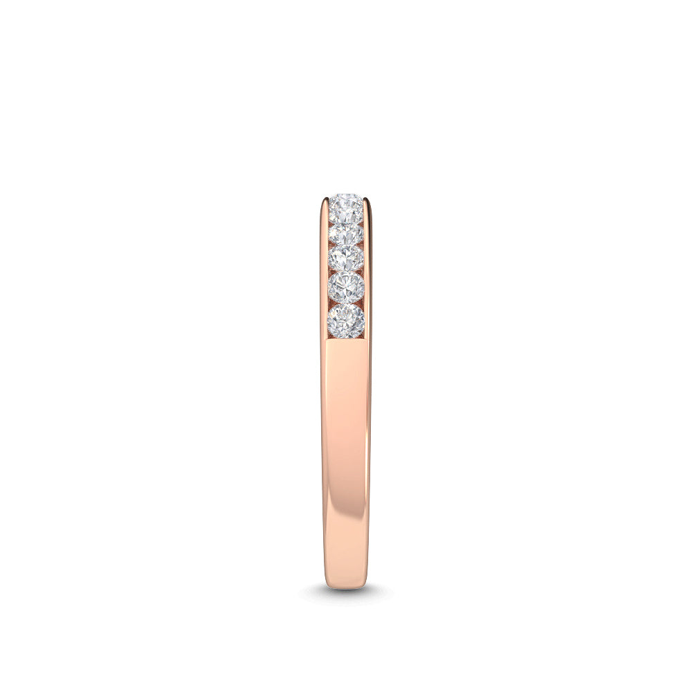 Rose Gold / Shanaya Channel Wedding Band