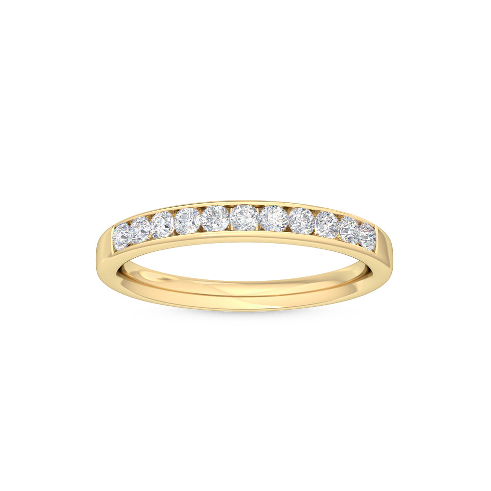 Yellow Gold / Shanaya Channel Wedding Band