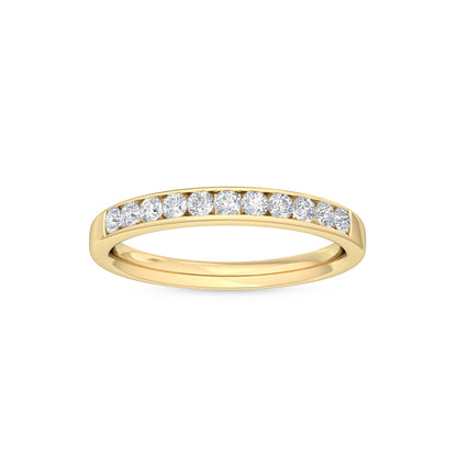 Yellow Gold / Shanaya Channel Wedding Band