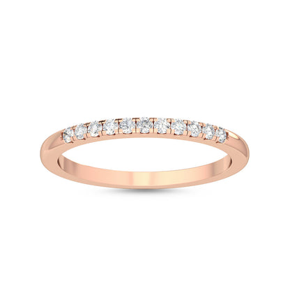 Rose Gold / Viola Prong Wedding Band