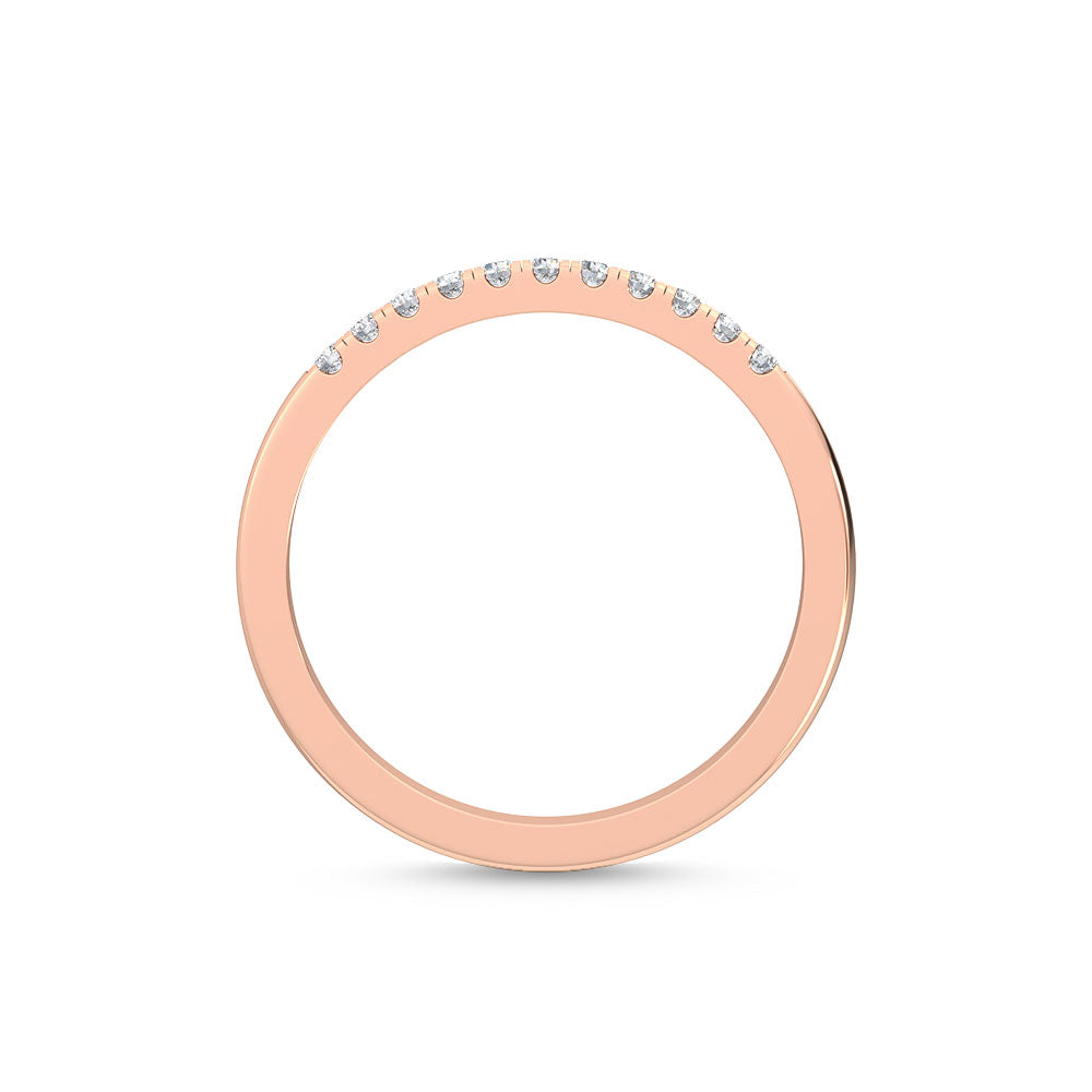 Rose Gold / Viola Prong Wedding Band