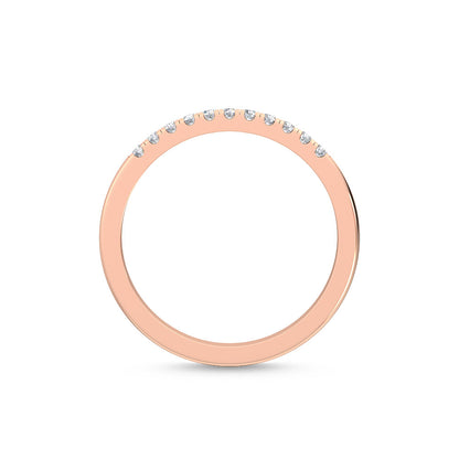 Rose Gold / Viola Prong Wedding Band