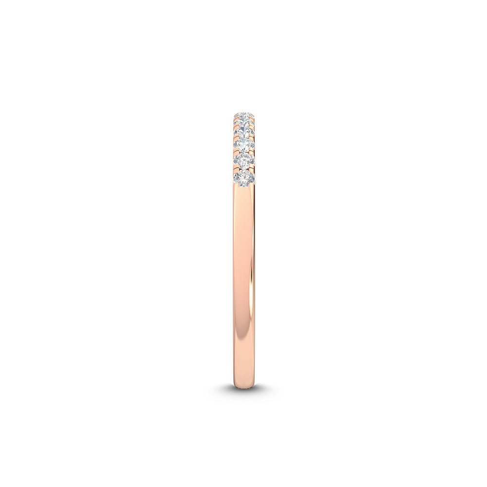 Rose Gold / Viola Prong Wedding Band
