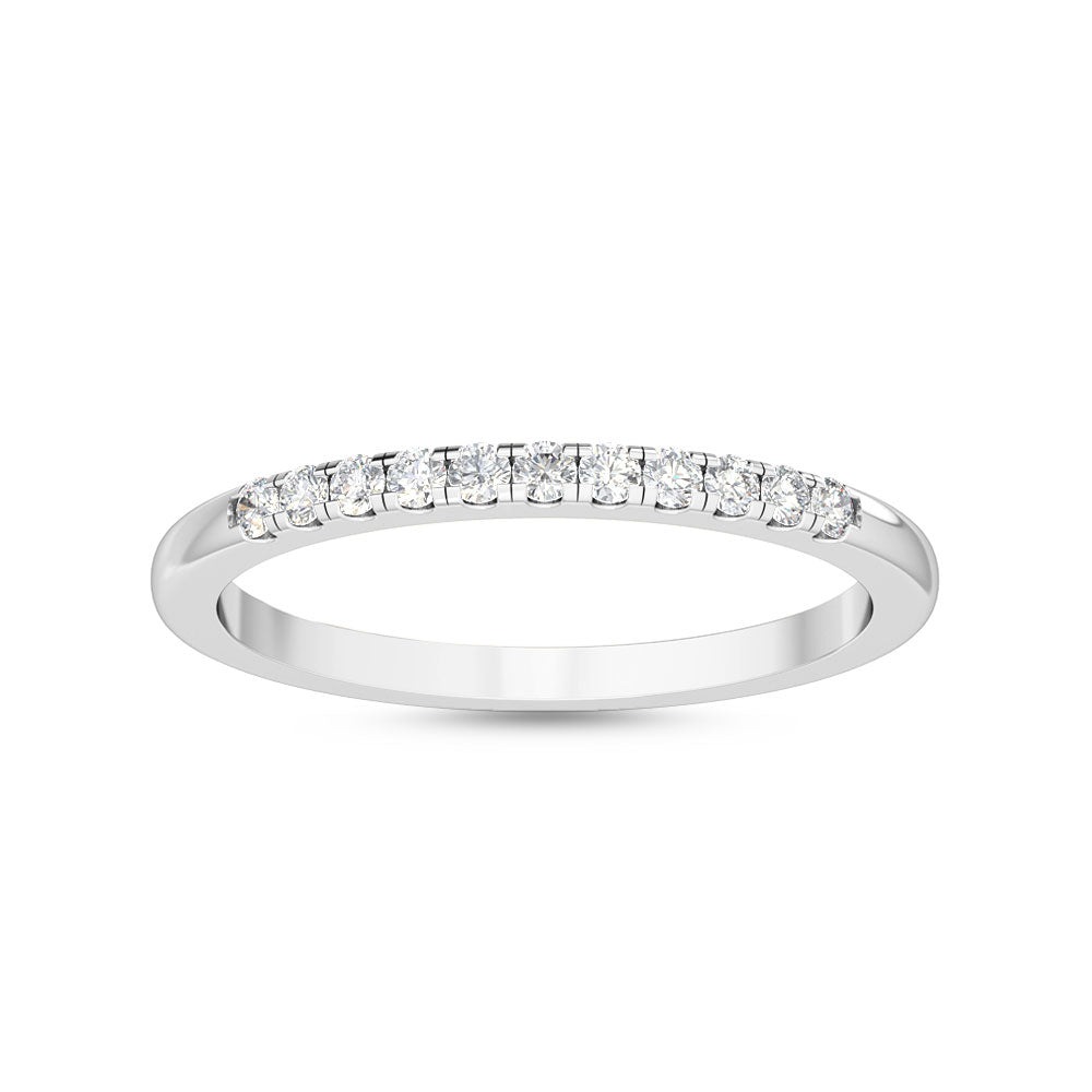White Gold / Viola Prong Wedding Band