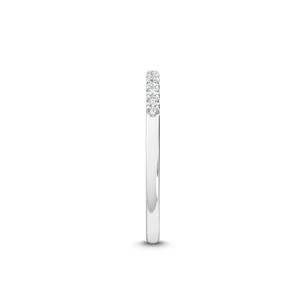 White Gold / Viola Prong Wedding Band