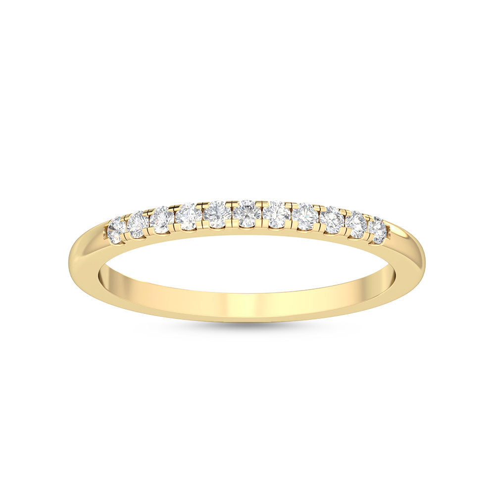 Yellow Gold / Viola Prong Wedding Band