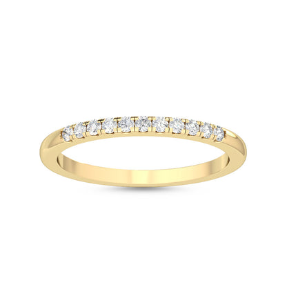 Yellow Gold / Viola Prong Wedding Band