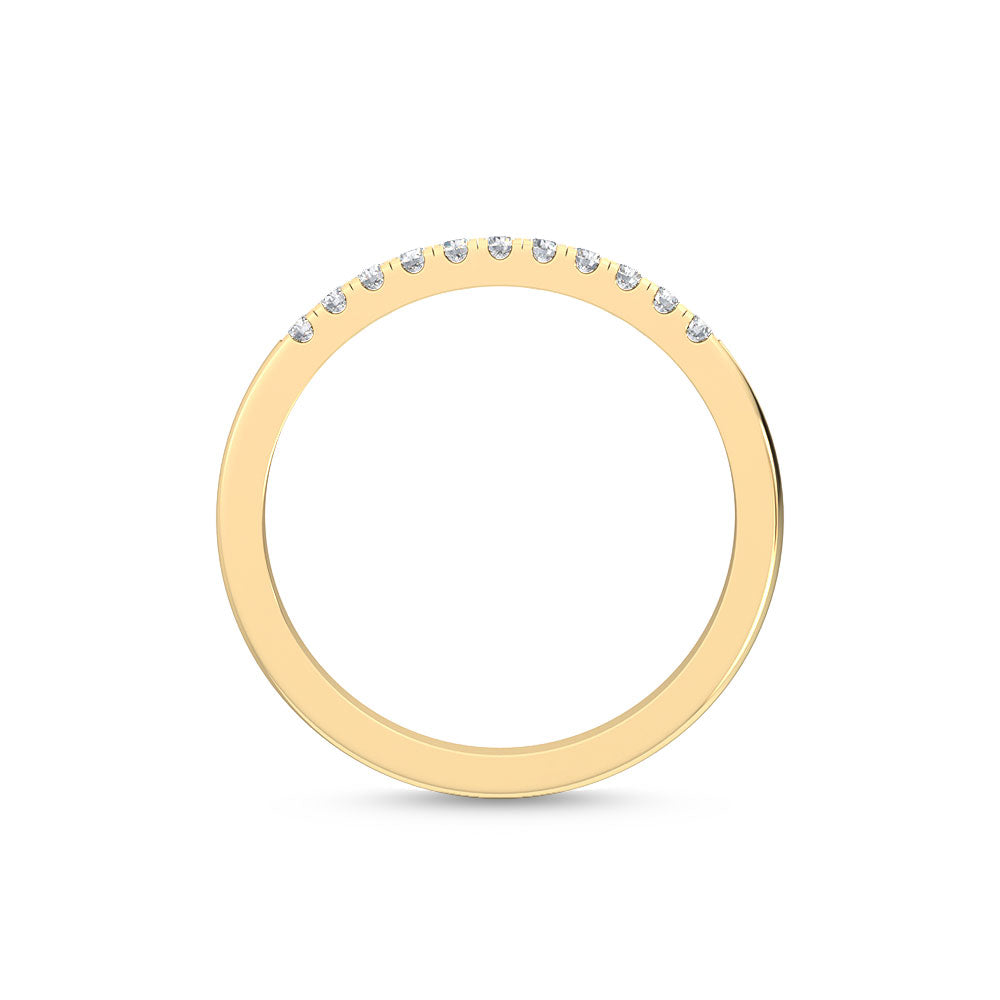 Yellow Gold / Viola Prong Wedding Band
