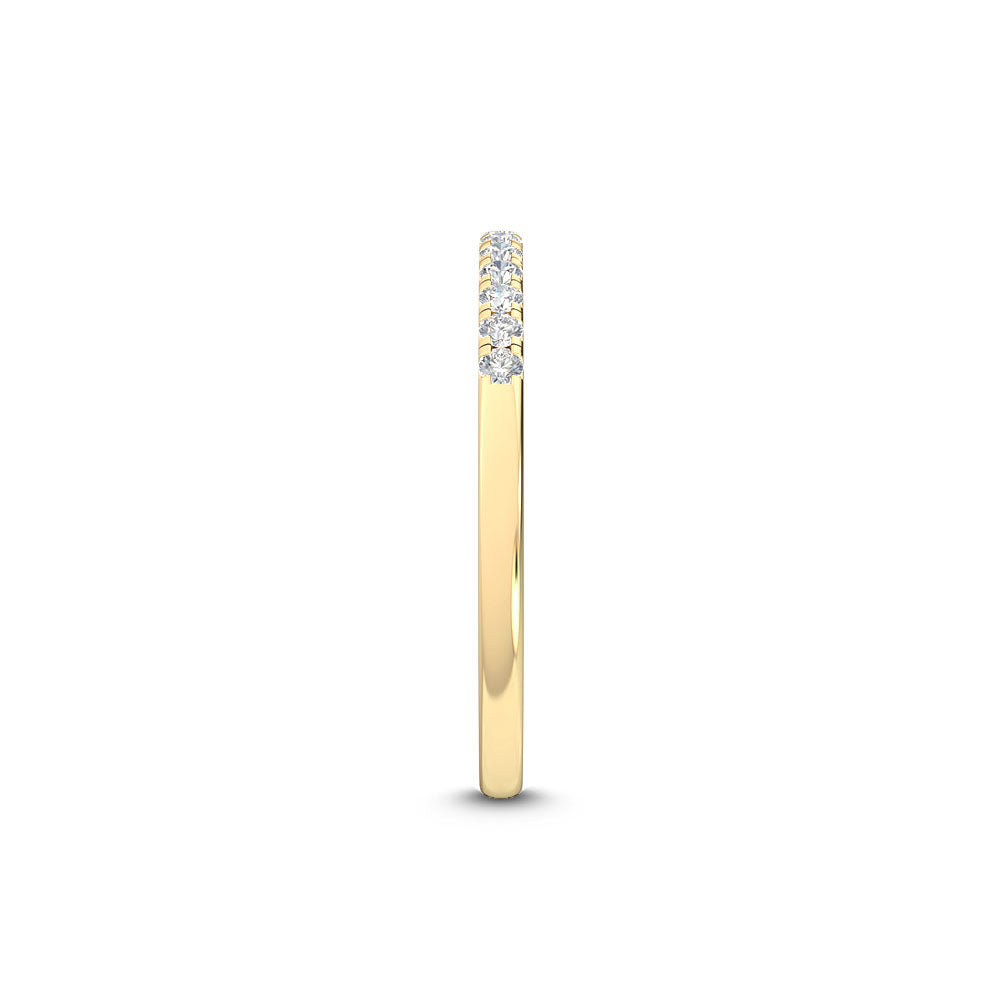 Yellow Gold / Viola Prong Wedding Band