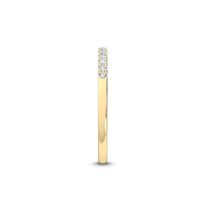 Yellow Gold / Viola Prong Wedding Band