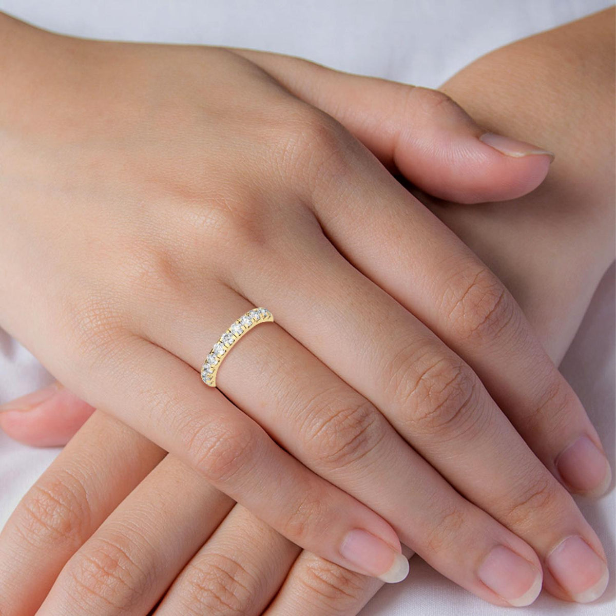 Yellow Gold / Sienna Diamond Wedding Band