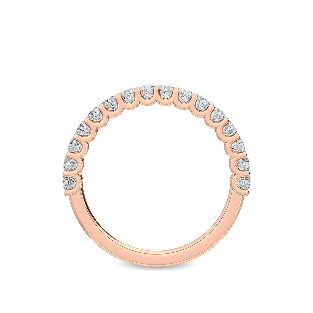 Rose Gold / Genevieve Prong Wedding Band