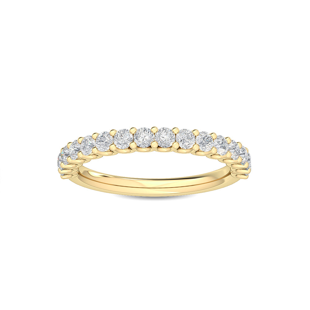 Yellow Gold / Genevieve Prong Wedding Band