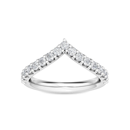 White Gold / Almas Prong Wedding Band