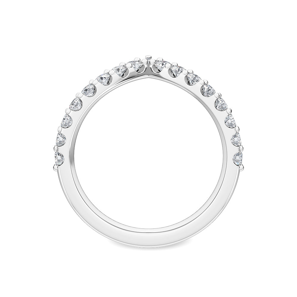 White Gold / Almas Prong Wedding Band