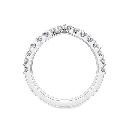 White Gold / Almas Prong Wedding Band