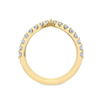 Yellow Gold / Almas Prong Wedding Band